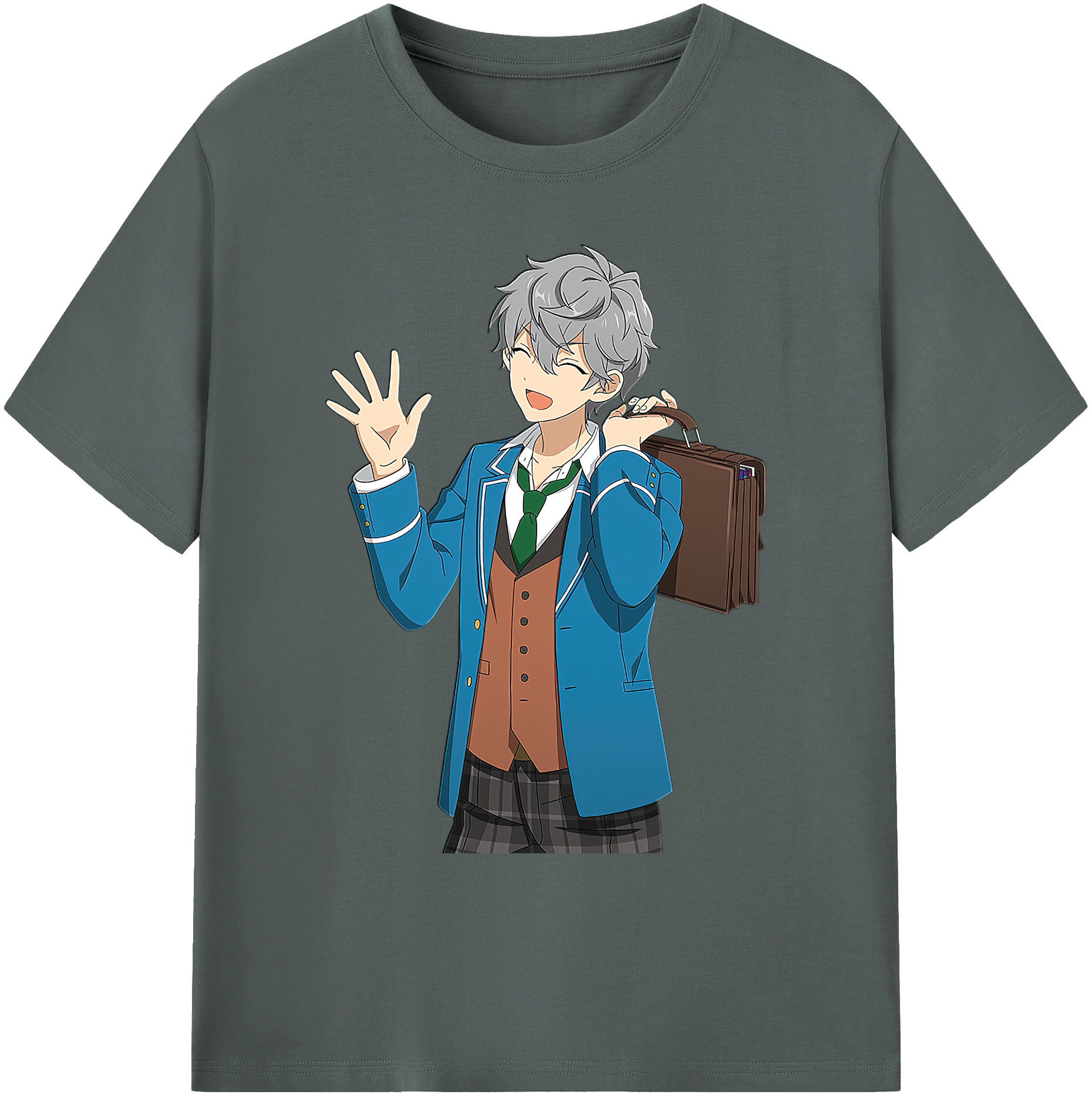 （画像用） あんさんぶるスターズ! Ensemble Stars 綿100％ メンズ半袖Tシャツ｜肌触りやわらか＆通気性